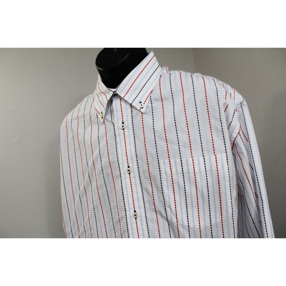 Tommy Hilfiger Dress Shirt Striped Long Sleeve VTG Button Up Mens Size XL